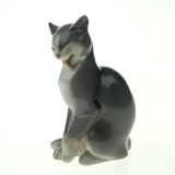 Graue Katze, Bing & Gröndahl Katze Figur