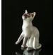 Weiße Siamkatze, Bing & Gröndahl Katze Figur nr. 2464