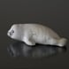 Seal in white lying flat on its stomach, Bing & Grondahl figurine no. 541 or 2468