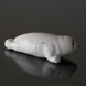 Seal in white lying flat on its stomach, Bing & Grondahl figurine no. 541 or 2468