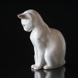 Weiße Katze, Bing & Gröndahl Katze Figur Nr. 2476