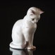 White cat, Bing & Grondahl cat figurine no. 2476