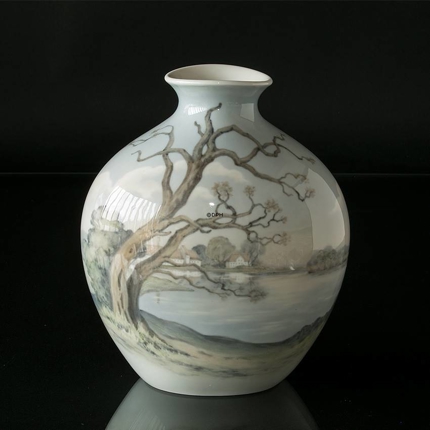 Vase mit Landschaft und See, Bing & Gröndahl Nr. 2777-507