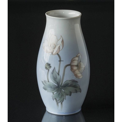 Vase med blomst, Indskrift KAD 1901-1981, Bing & Grøndahl nr. 342-5249-4C