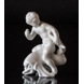 Boy holding Dolphin, Bing & Grondahl figurine no. 4060 or 60