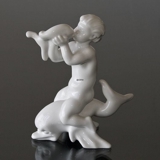The Sea, Girl Kissing Dolphin, Bing & Grondahl figurine no. 61