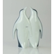 Pingvin par, hvid med blå, Bing & Grøndahl figur nr. 4205, designet af Agnethe Jørgensen