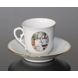 Carl Larsson service. Cup and saucer, Motif no 2 No. 4502-305, Bing & Grondahl