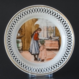 Carl Larsson service. Cake plate, Motif no 3 No. 4503-616, Bing & Grondahl