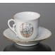 Carl Larsson service. Cup and saucer, Motif no 5 No. 4505-305, Bing & Grondahl