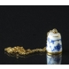Bing & Grondahl Blue Fluted with gold Thimble with Chain