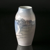 Vase with scenery with Kronborg, Bing & Grondahl No. 504-243