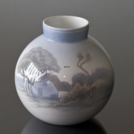 Vase mit Landschaft, Bing & Gröndahl Nr. 508-390