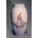 Vase with brown Sailingship, Bing & Grondahl No. 526-243