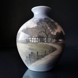 Vase mit Landschaft, Royal Copenhagen Nr. 5506 - Signiert L. Negithorn