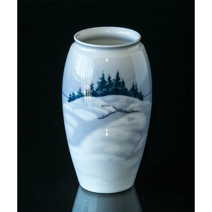 Vase mit Winterlandschaft, Bing & Gröndahl Nr. 640-5254