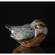 Vogel liegend, Bing & Gröndahl Steingut Figur Nr. 7013