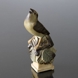 Nightingale singing its song, Bing & Grondahl stoneware figurine no. 7034