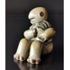 Steen Lykke Madsen figurine, sitting, Bing & Grondahl stoneware figurine No. 7052