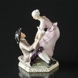 Tanzender Paar fallen, Bing & Gröndahl Überglasurfigur Nr. 8041