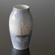 Vase mit weißem Segelschiff, Bing & Gröndahl Nr, 721-5450 oder 810-5243