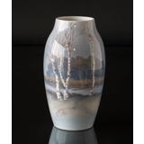 Vase with Landscape with birch trees, Bing & Grondahl No. 8322-243