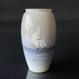 Vase with sailing ship, Bing & Grondahl