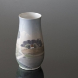 Vase with scenery, produced by Bing & Grondahl No. 8409-209