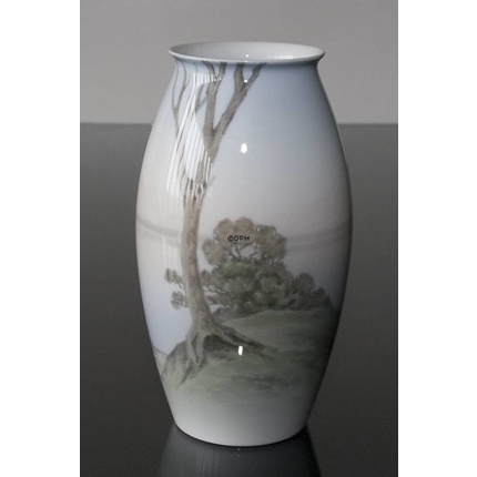 Vase with Landscape with trees, Bing & Grondahl no. 8527-245