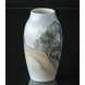 Vase mit Landschaft mit Bäumen, Bing & Gröndahl Nr. 8528-243