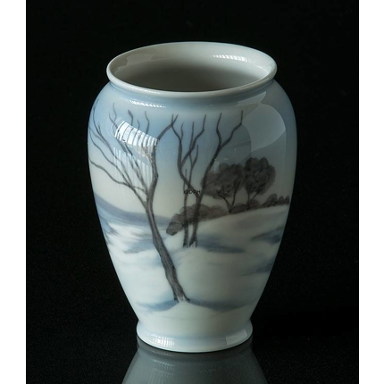 Vase mit Winterlandschaft, Bing & Gröndahl Nr. 8613-364