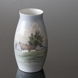 Vase with scenery with farm house, Bing & Grondahl No. 8790-247 or 577-5247