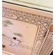 Chinese cabinet, french white laquer, with glass plate