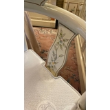 Chinese chair, white with decoration