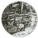 Bavaria, Plate with Hare by Bruno Liljefors in grey nuances
