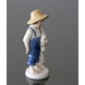 2001 Bing & Grondahl annual figurine, boy with rabbit