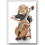 Emilie playing cello, Bing & Grondahl annual figurine 2005