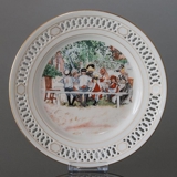 Carl Larsson Plate, Special edition, United States, Serie no. 1-2 - Lunch under the big Birch