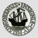 City Arms plate, HELSINGORENSIS INSIGNIA CIV, Bing & Grondahl