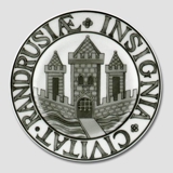 City Arms plate, RANDRUSIÆ INSIGNIA CIVITAT, Bing & Grondahl