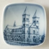 Square Bowl / Plate with Viborg Cathedral, Bing & Grondahl