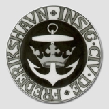 City Arms plate, FREDERIKSHAVN INSIG CIV DE, Bing & Grondahl