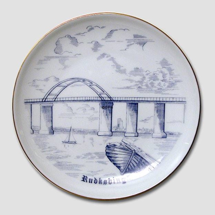 Plate, Rudkoebing, drawing in blue, Bing & Grondahl