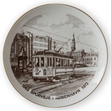 Bing & Grøndahl Platte, Sporveje i København, brun stregtegning af sporvogn 1863-1972