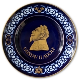 Nordic Kings memorial plate, Gustaf ll Adolf, Bing & Grondahl