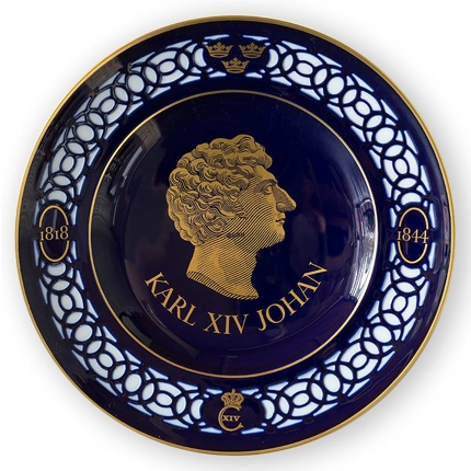 Nordic Kings commemorative plate, Karl XIV Johan, Bing & Grondahl
