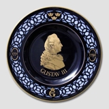 Nordic Kings commemorative plate, Gustav III, Bing & Grondahl