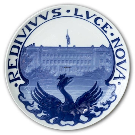 Memorial plate, Redivivus Lvce Nova, Bing & Grondahl