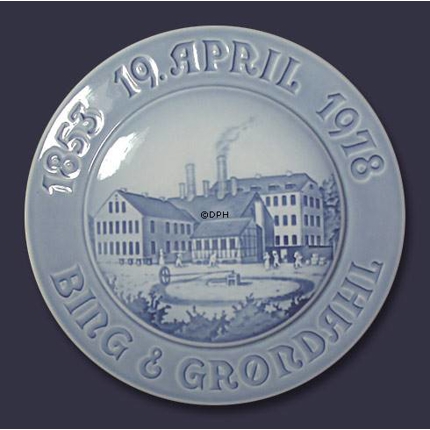 1853-1978 Bing & Grondahl Factory Jubilee plate, Bing & Grondahl