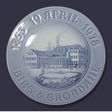 1853-1978 Bing & Grondahl Factory Jubilee plate, Bing & Grondahl